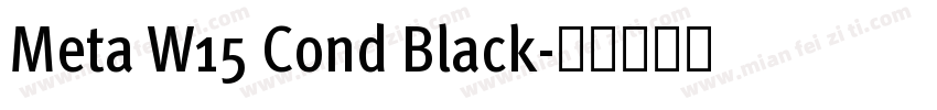 Meta W15 Cond Black字体转换